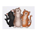 Azeeda 'Singing Cat Trio' Temporary Tattoo - Water Resistant, Skin-Safe, Non-Toxic Transfer (TO00076953)