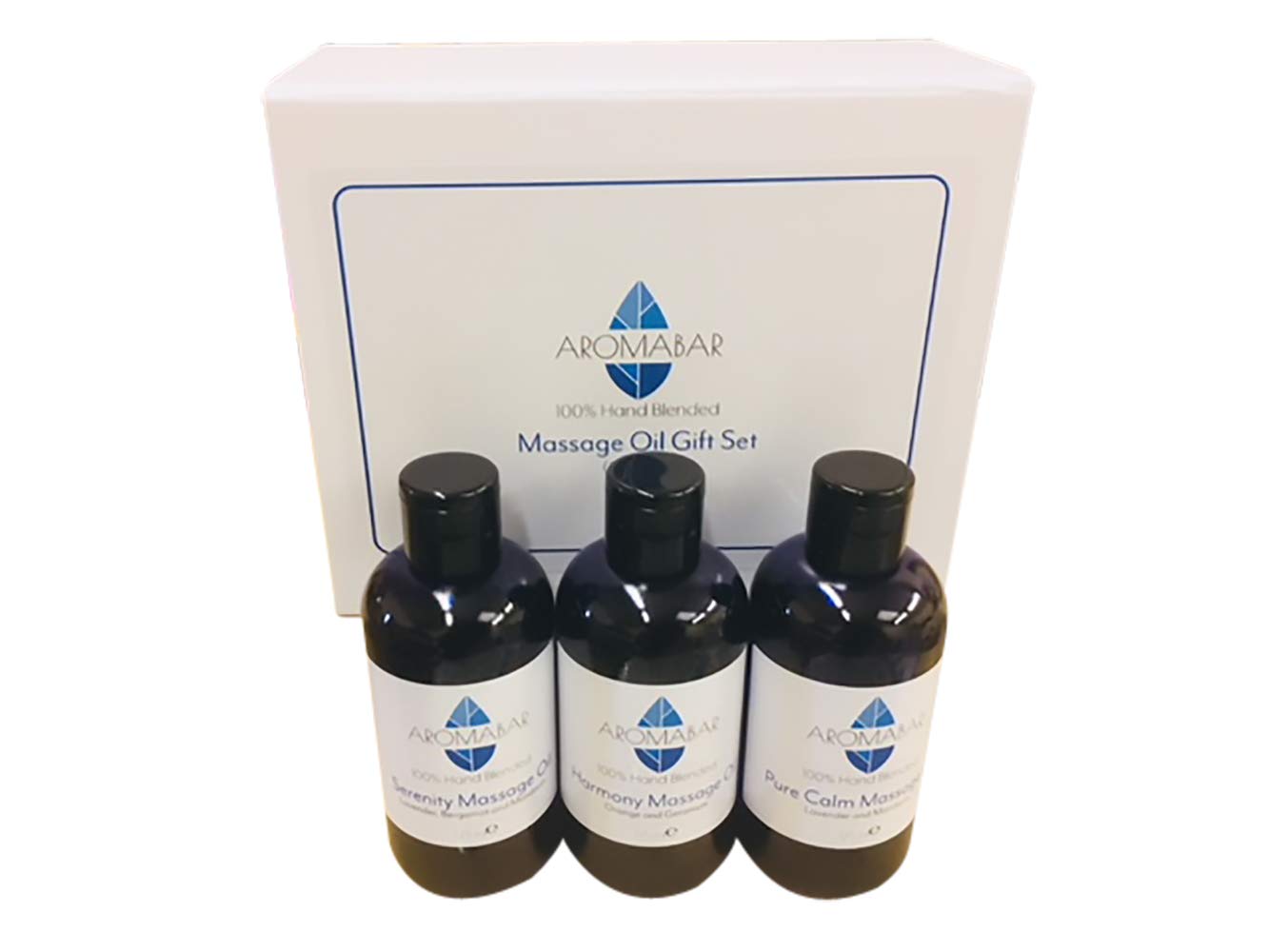 Aromabar Serenity, Harmony and Pure Calm Massage Oils Gift Set (3 x 125ml)