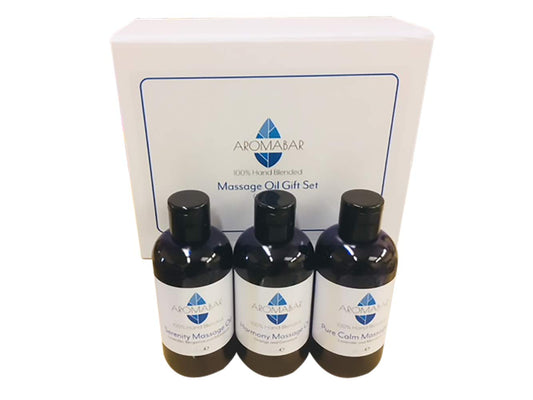 Aromabar Serenity, Harmony and Pure Calm Massage Oils Gift Set (3 x 125ml)