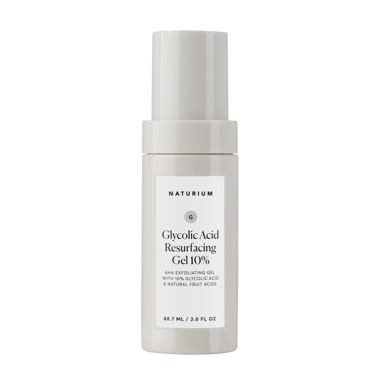 Naturium Glycolic Acid Resurfacing Gel 10%, AHA Exfoliating Gel with Natural Fruit Acids | 3.0 FL OZ / 88.7 ML
