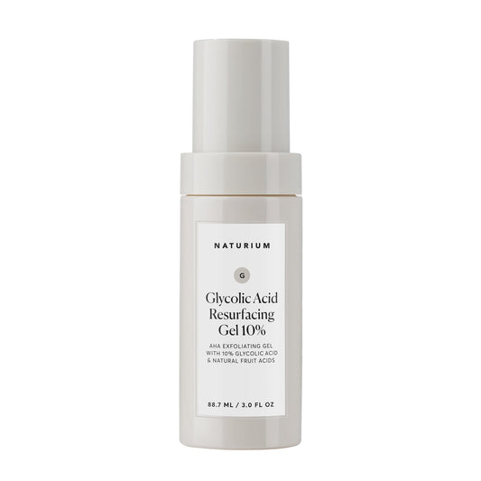 Naturium Glycolic Acid Resurfacing Gel 10%, AHA Exfoliating Gel with Natural Fruit Acids | 3.0 FL OZ / 88.7 ML