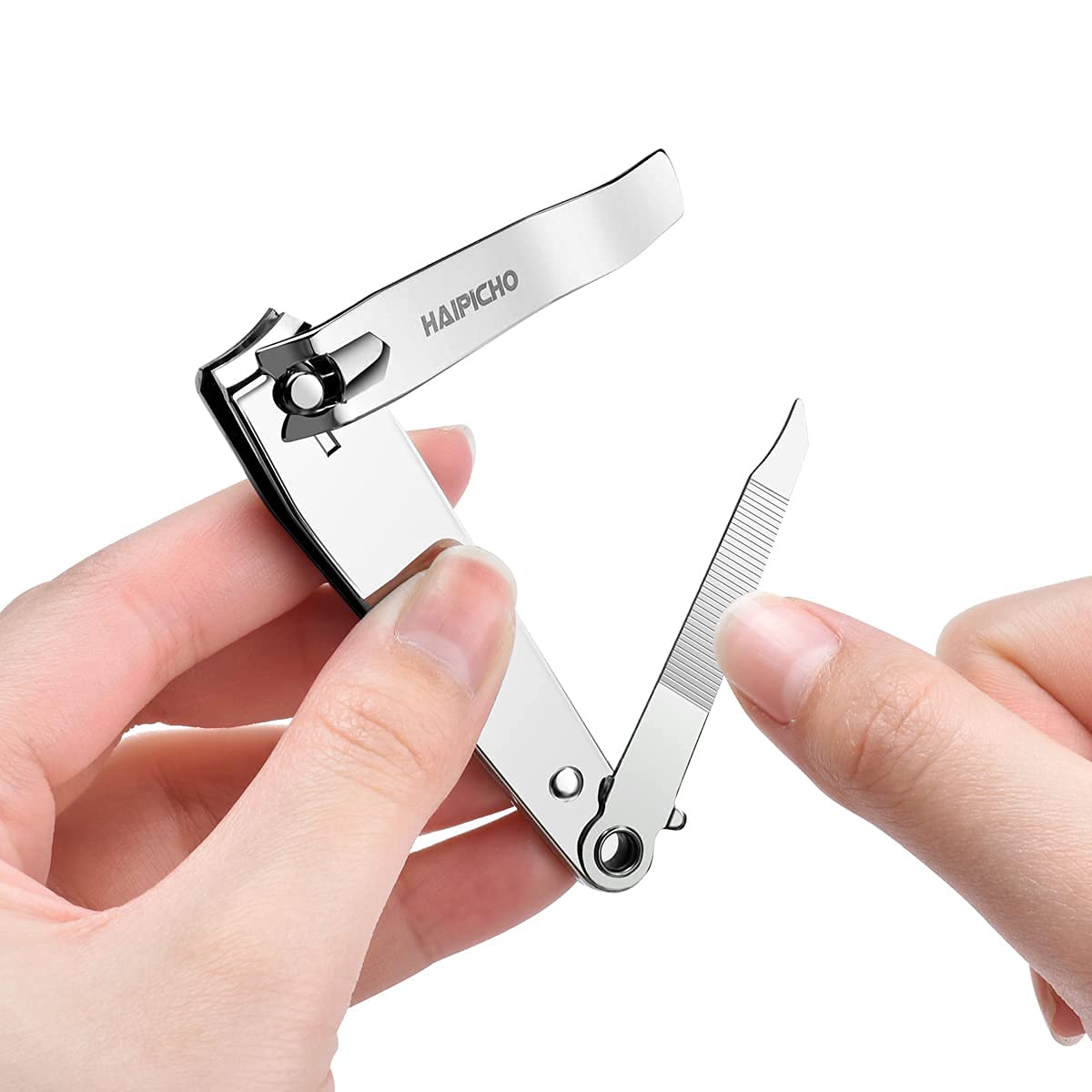 haipicho Nail Clipper, Made with Heavy Duty Stainless Steel, Suitable for Thick Fingernail Toenail Men Women (Silver 1 Pack)