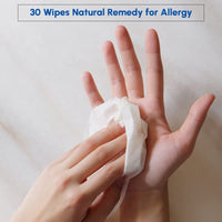ZOPPER Hayfever Allergy Relief Wipes | Hayfever Wipes | Natural Remedy for Hay Fever -Resealable Pack - Suitable for Face and Hands | Wipes Travel Pack 3 Pack (90 Wipes)