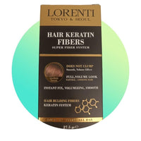 Lorenti Hair Keratin Fibers | Hair Building Powder | Instant Fix, Volumizing Smooth | No Clump | Medium Brown 27.5 gr