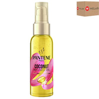 Pantene Pro-V Coconut Infused Oil 100ml Pack of 1 Smooth Shiny Radiant Hydrate Dry Damaged Frizzy Hair Repair Non Sticky with Welari Thank You Card | (1pack) (100g)
