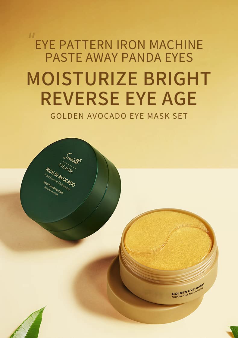 Under Eye Patches, 24K Gold Under Eye Treatment Masks, Collagen Patches Eye Masks with Moisturizing and Anti-Aging Effect,for Puffy Eyes, Dark Circles, Eye Bags, Improve Lines and Wrinkles- 60Pcs