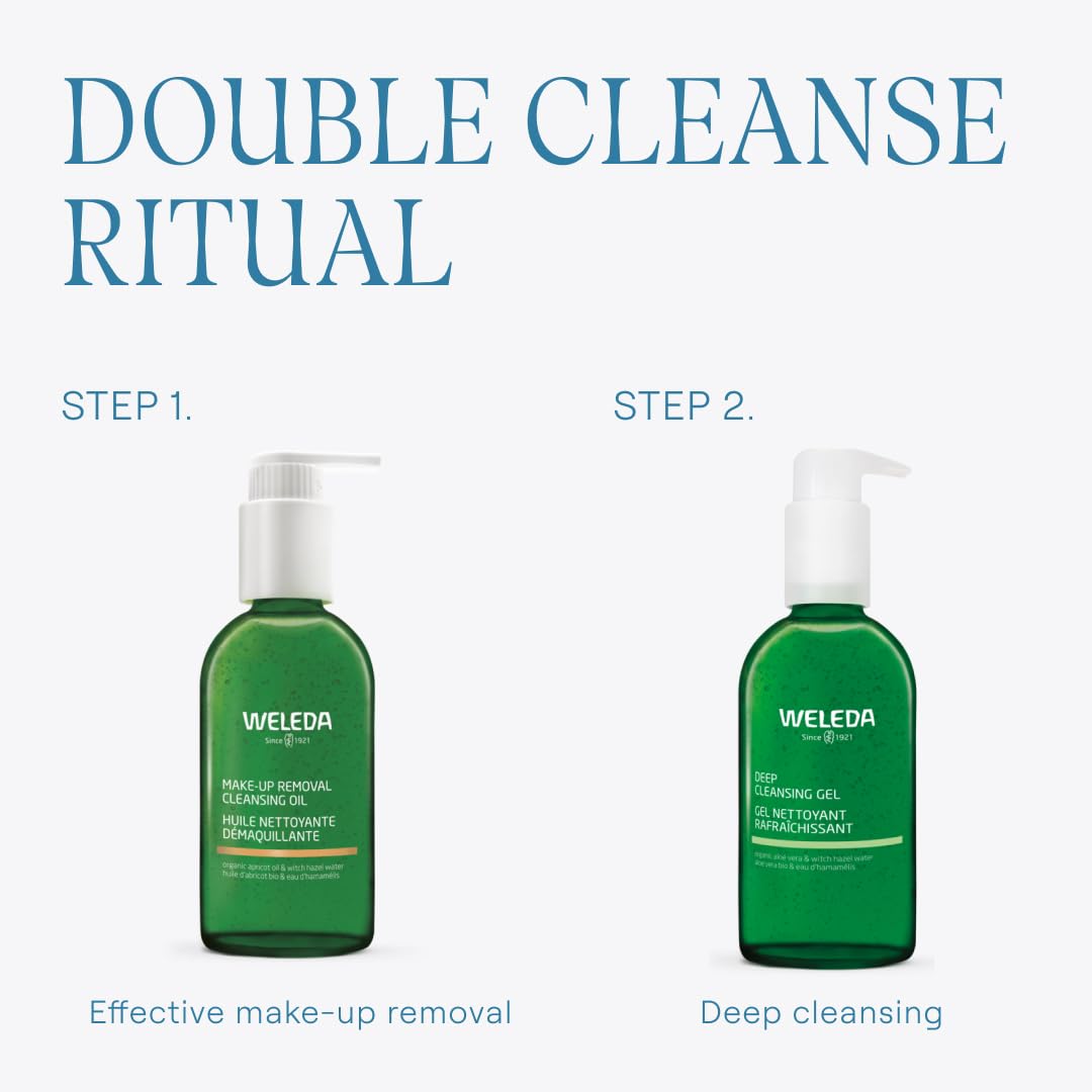 Weleda Make-Up Remover Cleansing Oil with Witch Hazel, For Face & Eyes, Removes Waterproof Make-Up, Fragrance Free, Vegan, 150ml