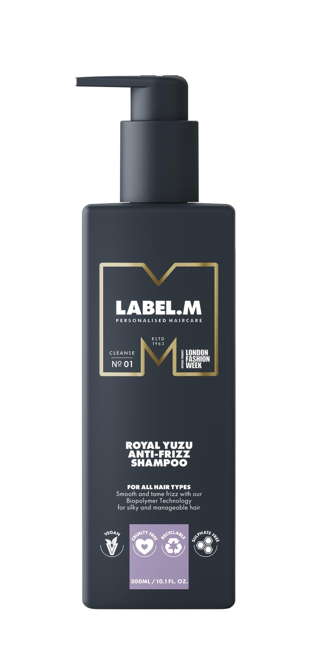 label.m LABEL.M Royal Yuzu Anti-Frizz Shampoo 300ml – With Recyclable Pump