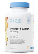 OSAVI Osavi Omega–3 Extra Molecularly Distilled 1300 mg – 120 Softgels | Lemon Flavor | EPA & DHA for Heart Health, Brain Function, and Vision I Molecular Distillation for Maximum Purity