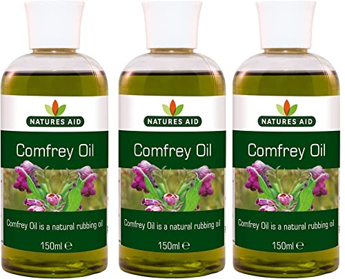 THREE PACKS of Natures Aid Comfrey Oil 150ml