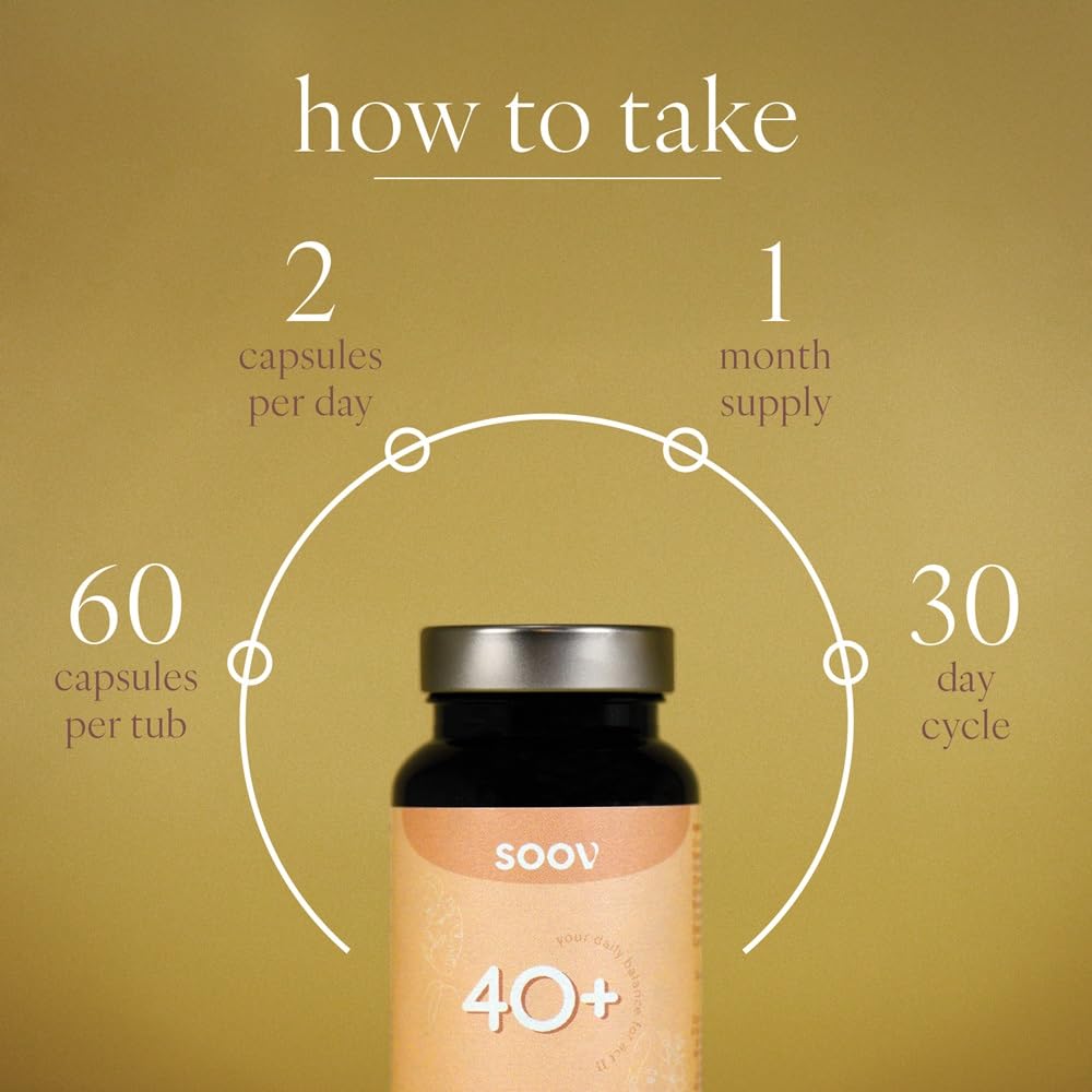 G&G Vitamins Soov 40+ Perimenopause Multivitamin for Women - Natural Hormonal Balance & Energy Support - 60 Vegan Capsules