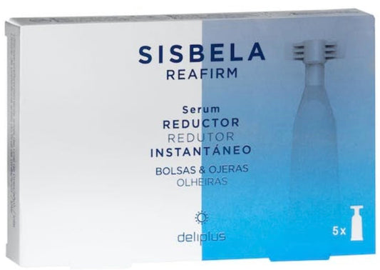 Sisbela Reafirm Instant Reducing Serum for Bags and Dark Circles - Box of 5 units of 2 ml (10 ml). Deliplus. Avoid sensitive skin