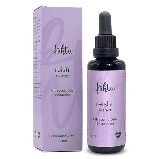 Kiihtu Reishi Liquid Extract Tincture - 50ml | High Strength 2000mg per Serving, Premium Mushroom Tincture Drops | Highest Bioavailability & Absorbency Supplement for The Mind, Sleep & Vitality | UK