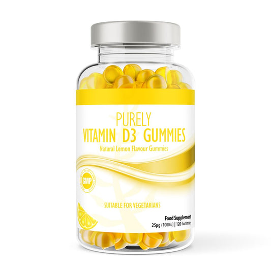 Vitamin D Gummies Adults 1000iu | Lemon Flavour | Suitable for Vegetarians Children Over 12 Years GMO & Gluten Free