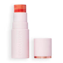 Revolution Beauty London Revolution, Skin Silk Marble Blush Stick, Buildable Colour for Cheek, Eye, & Lip, Cream-to-Powder Formula, Vegan & Cruelty-Free, Sunkissed Apricot, 4.5g