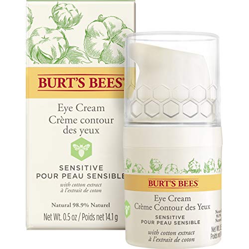 Burt's Bees 98.9% Natural Hydrating Daily Eye Cream Tube, Sensitive Formula, 14.1 g