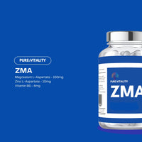 Pure ZMA Supplements for Men & Women - 90 Capsules - High Strength Muscle Sleep Aid & Muscle Recovery - ZMA Supplement Zinc Magnesium and Vitamin B6 (90 Day Supply) - UK GMP Certified Manufacturer