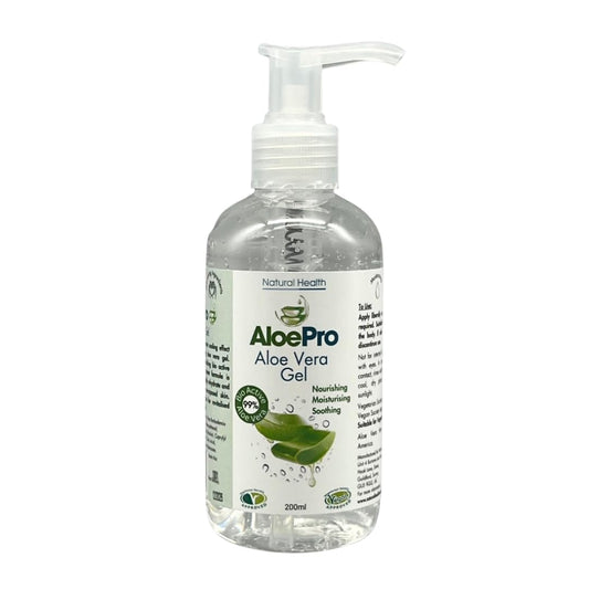 AloePro Aloe Pro Pure Vegan Aloe Vera Gel 200ml - Natural Cooling, Moisturising and Soothing in Dispenser Bottle (2)