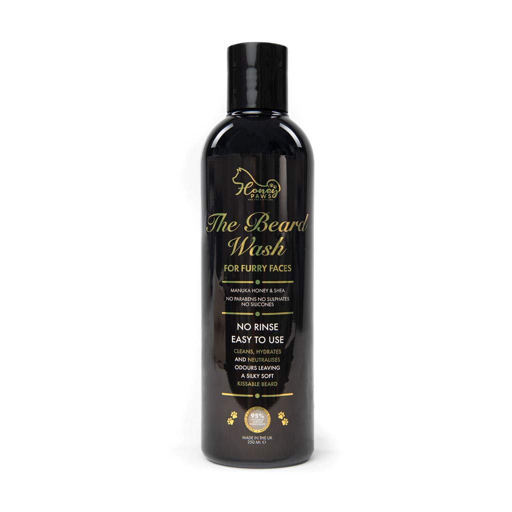 Honey Paws Dog Spa and Styling Honey Paws The Beard Wash for Furry Faces - No Rinse Facial - Cleans and Neutralises Odours - Prevents Tangling