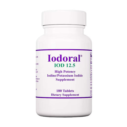 Optimox, Iodoral 12,5mg, with Iodine and Potassium Iodide, Depot, 180 Vegan Tablets, Laboratory Tested, Vegetarian, Gluten-Free, Soy-Free, Non-GMO