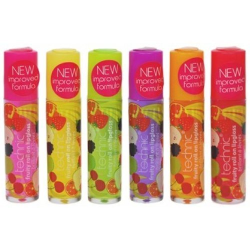 6 X Technic Fruity Roll On Lipgloss - 6 Flavours x 6ml by Technic