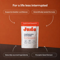 Jude Bladder Health Supplement for Women | Pumpkin Seed Extract & Soy Germ | Science-Backed Urinary Wellness | As Seen on Dragons’ Den | Vegan & Gluten Free | 75 Capsules