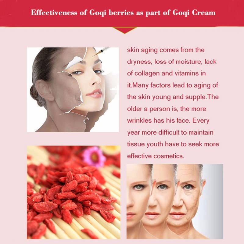 Wolfberry Facial Cream Anti-oxidant improve Tone Face Cream Hyaluronic Acid Moisturizing Anti-aging Firming Goji Berry Cream