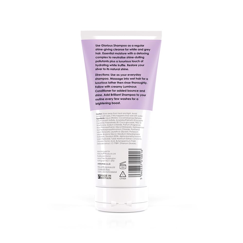 Glorious Shampoo by White Hot, 200ml, suitable for women with grey hair