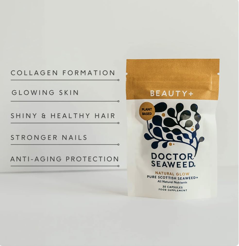 WEED & WONDERFUL Doctor Seaweed's | Beauty+ Capsules | 1 Months Supply | Organic Scottish Seaweed with Vitamins | Nails, Skin & Hair Natural Supplement