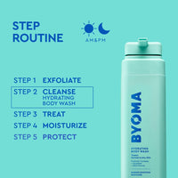 BYOMA Hydrating Body Wash (400ml) For Normal to Dry Skin, with Prebiotic Complex for a Soothing Shower and Hydrated Skin, Vegan