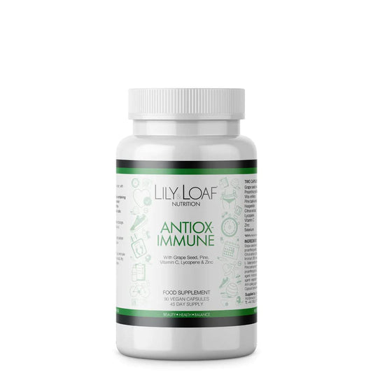 LILY & LOAF Antiox-Immune | Grapeseed, Zinc, Vitamin C, Lycopene | 90 Vegan Capsules | 45-Day Supply