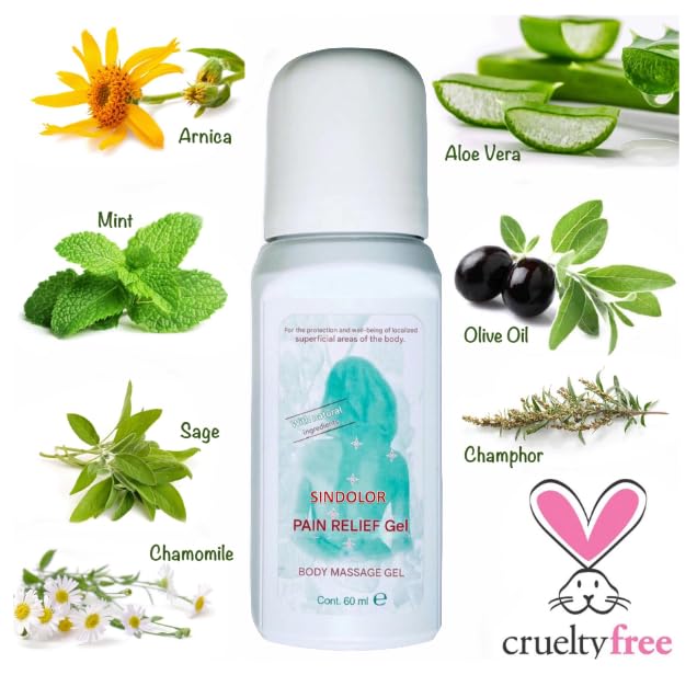 DEX HOME Genuine Sindolor Plant Based Aloe Vera Roll-on Gel with Natural Herbal Ingredients, Fast Acting for Muscle, Joint, & Back Pain Soothing, Cruelty Free 60ml from Dex Home Spain