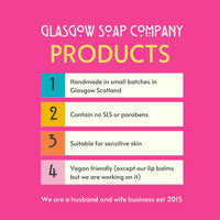 Glasgow Soap Company Gin & Tonic Lip Balm Made with Coconut Oil, Shea Butter and Beeswax - 15g