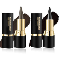 HOPHAT 2 Pieces Gray & Black Eyeliner Cream - Smoky Eyeshadow Pencil Set, Highly Pigmented Long Lasting Smudge-proof Shimmer Cream Eyeshadow Pen for Women (#03+04)