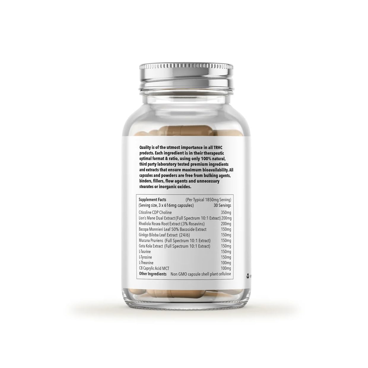 THE REAL HEALTH STORE TRHS Limitless - Brain Boosting Nootropic Formula - 90 Capsules | Enhance Focus, Memory, Clarity & Mental Performance | Supports Brain Health, Mood, Sleep