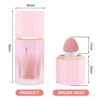LOPHE 3 Pcs Liquid Blush for Cheeks, Soft Cream Liquid Blush Stick With Fine Glitter, Natural-Looking Face Cheek Tint Blush Makeup, Long Lasting Blendable Lightweight Moisturizing Beauty Makeup