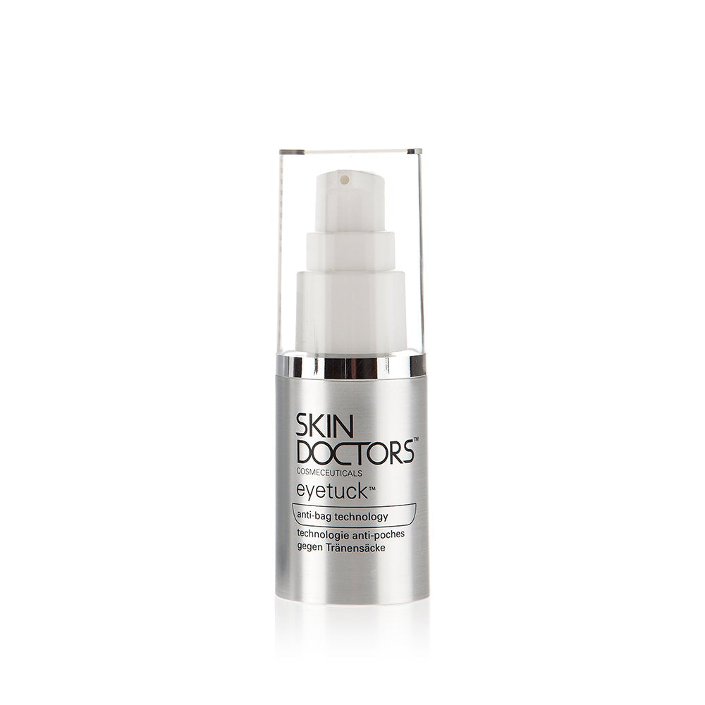 Skin Doctors Eyetuck, reduces the appearance of dark circles, puffiness, under-eye wrinkles, under eye bags by aiding lymphatic drainage and removing the appearance of excess fluid. -15ml