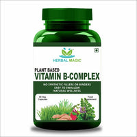 Herbal Magic's Pure & Natural Blend -Vitamin B-Complex 60 Veg Capsules - Made from 14 Different Fruits, Vegetables & Herbs UKAS LAB Tested in UK No Fillers/Colors/Preservatives/maltodextrin