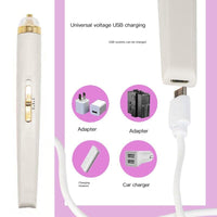 XUEQI Nail Grinder, Designed specifically for Nail Beauty, Cordless Nail Grinder for Thick toenails, Nail and Foot Repair kit, Gift for Female Mothers (White)