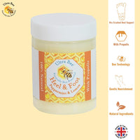 Ultra Bee 100% Natural Dry Heel & Foot Balm Honey, Propolis & Peppermint 100ml - Handmade