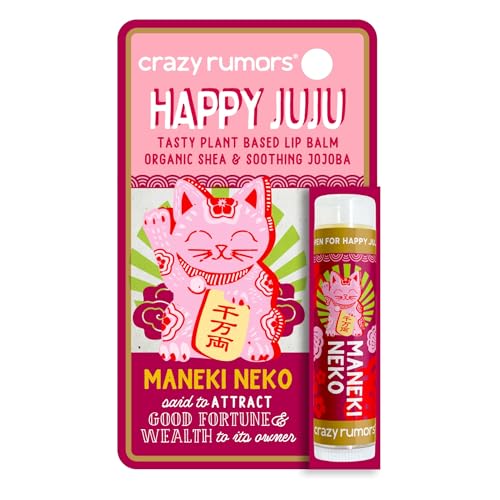 Crazy Rumors Happy Juju All Natural, Plant-Based Lip Balm with Organic Shea & Jojoba 1 Pack (Maneki Neko)'