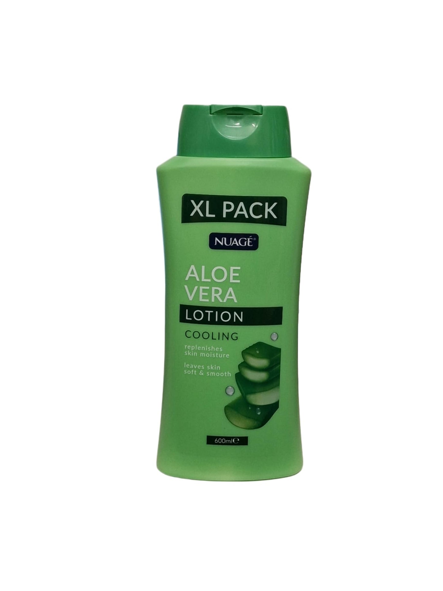 Nuage Aloe Vera Lotion Cooling XL Pack 600ml | Moisturises, Soothes & Softens Skin | Aloe Vera Enriched Formula for Daily Hydration | Ideal for After-Sun Care & Dry Skin Relief | Non-Greasy