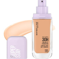 Maybelline New York Super Stay up to 30H Lumi-Matte Foundation with Amino Acids - 115