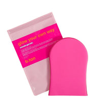 B.Tan b.tan Gel Body Self Tanning Mitt | Glow Your Own Way Smooth Fake Tanner Mitten - Express Sunless Tan Gel Applicator Glove, Streak-Free, Even Application, Double Sided, Reusable