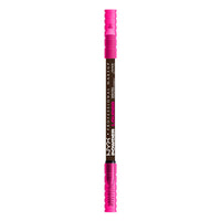 NYX PROFESSIONAL MAKEUP NYX Professional Makeup Powder Louder Brow Pencil, Buildable Shades, Up to 12 Hours of Wear, Transfer and Fade Resistant, With Thickening Micro-Fibres, Vegan Formula, Shade: Deep Brown
