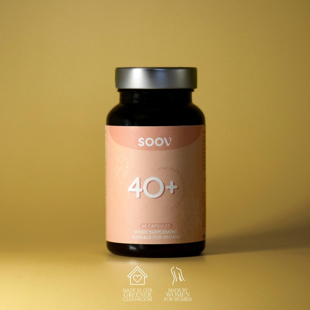 G&G Vitamins Soov 40+ Perimenopause Multivitamin for Women - Natural Hormonal Balance & Energy Support - 60 Vegan Capsules