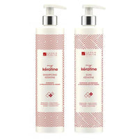 Urban Keratin Kit Duo | Sulphate-Free Shampoo and Care Kit with Keratin | Brazilian Shampoo and Smoothing Conditioner (400 ml x 2) | Made in France