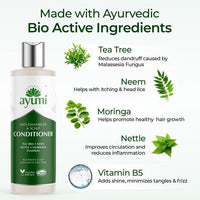 Ayumi Anti Dandruff Shampoo and Conditioner Sets | Neem Anti Dandruff Shampoo for Oily Scalp | Tea Tree OilConditioner for Hair Treatment | Sulphate Free HairShampoo and Conditioner Sets | 2 x 250 ml