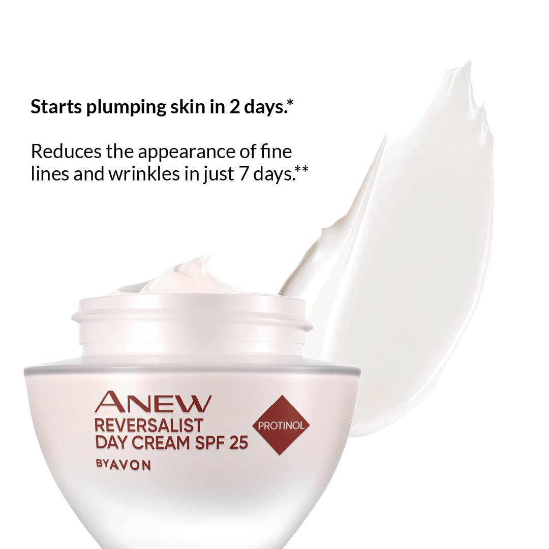 Avon Anew Reversalist Plump & Smooth Day Cream 50ml, SPF20, Designed to Plump Skin, Reduce Fine Lines and Wrinkles, Dermatologically Tested, Cruelty Free
