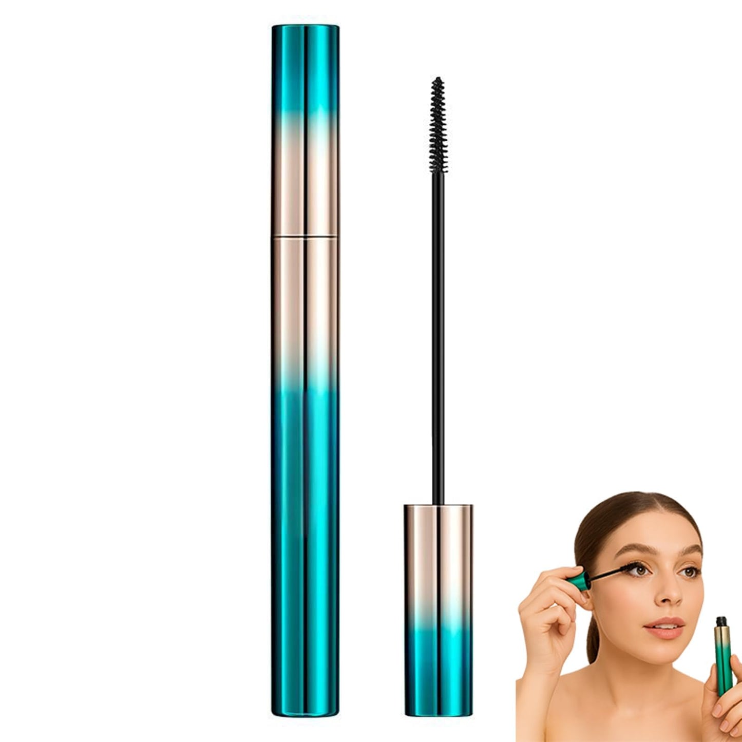 Generic Long Lasting Waterproof Mascara with Metal Wand - Volumising Brown & Black Curl Formula for Sensitive Eyes & Mature Lashes, Smudge Proof Defined Look & Easy Wash Off, Buildable Lash Enhancer, Eye